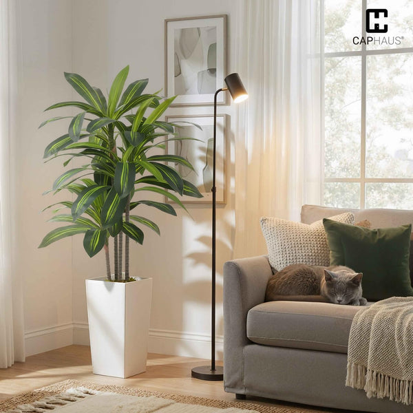 Artificial Dracaena Tree with White Pot & Moss