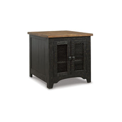 Rustic Farmhouse End Table with Storage Cabinet