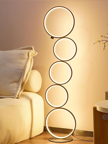 Arc Floor Lamp with Remote Control – Dimmable LED Standing Lamp