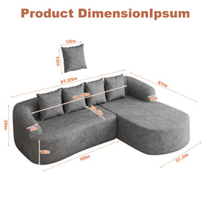 Modular Sectional Sofa with Deep Seat & Chaise