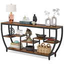 70.9" Industrial Sofa Console Table with 7 Shelves