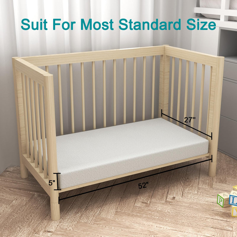 5-Inch Toddler Crib Mattress – Medium Firm, Waterproof & Washable Cover