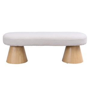 Upholstered Boucle Dining Bench