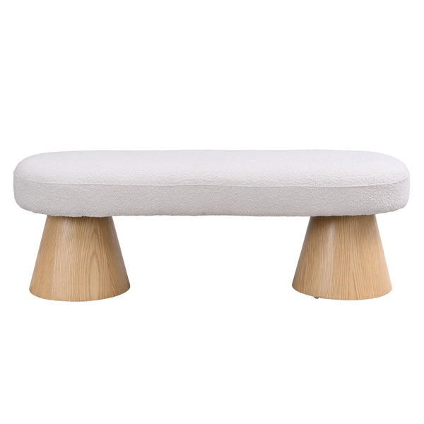 Upholstered Boucle Dining Bench