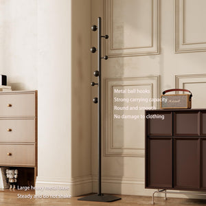 Metal Freestanding Coat Rack with 7 Hooks and Heavy Base