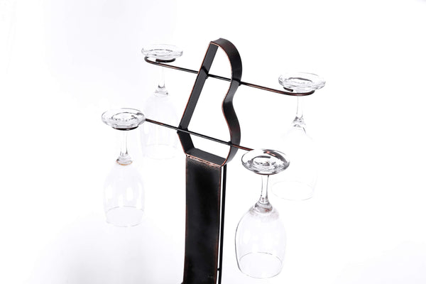Guitar-Shaped Wine Bottle Holder & Rack