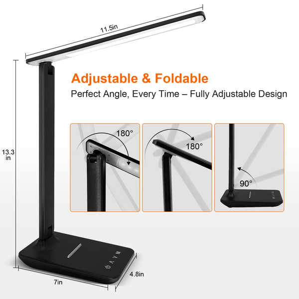 LED Desk Lamp with USB Charging Port