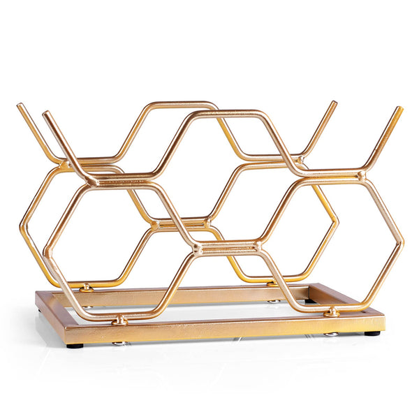 Countertop Wine Rack – 5 Bottle Metal Wine Holder Stand