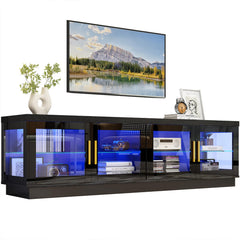 70.9" Modern LED TV Stand with RGB Lighting & Storage Cabinet