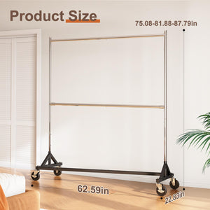 Heavy Duty Z Rack Clothing Rack with Wheels