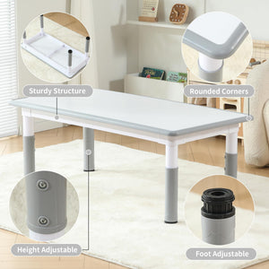 Height Adjustable Kids Table and 4 Chairs Set