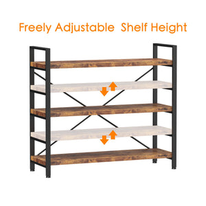 Adjustable Bookshelf with Metal Frame – 3, 4 & 5-Tier