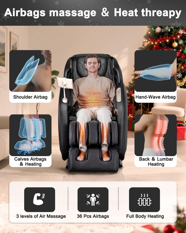 Full Body Massage Chair with SL Track & Zero Gravity