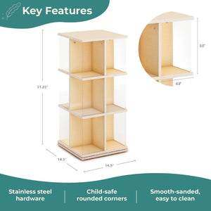 360° Rotating Kids Bookshelf
