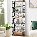 7-Tier Industrial Bookshelf 84"