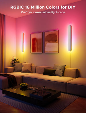 RGBICW Smart Wall Sconces Set of 2