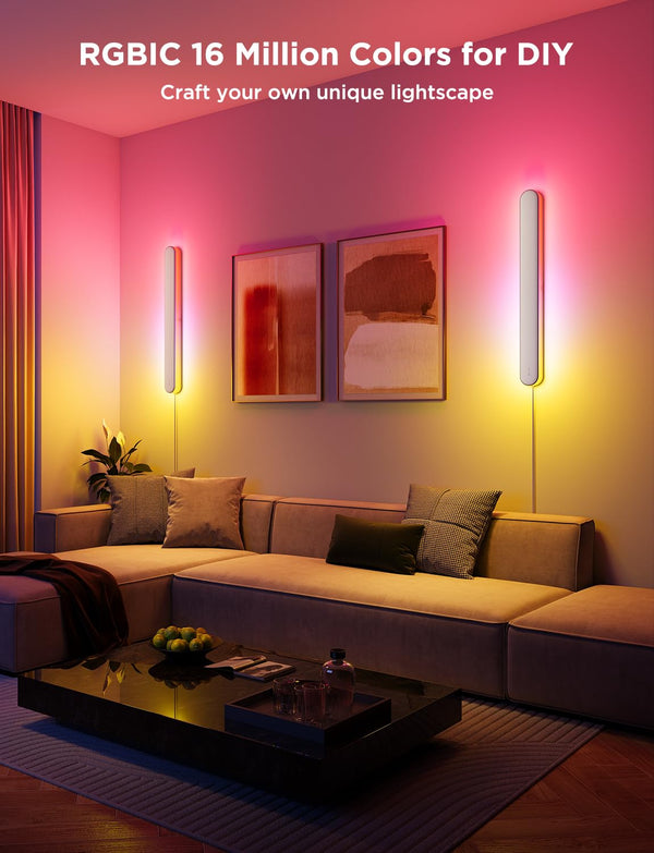 RGBICW Smart Wall Sconces Set of 2