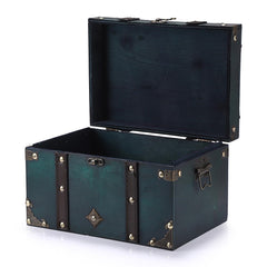 Vintage Wooden Treasure Chest Box