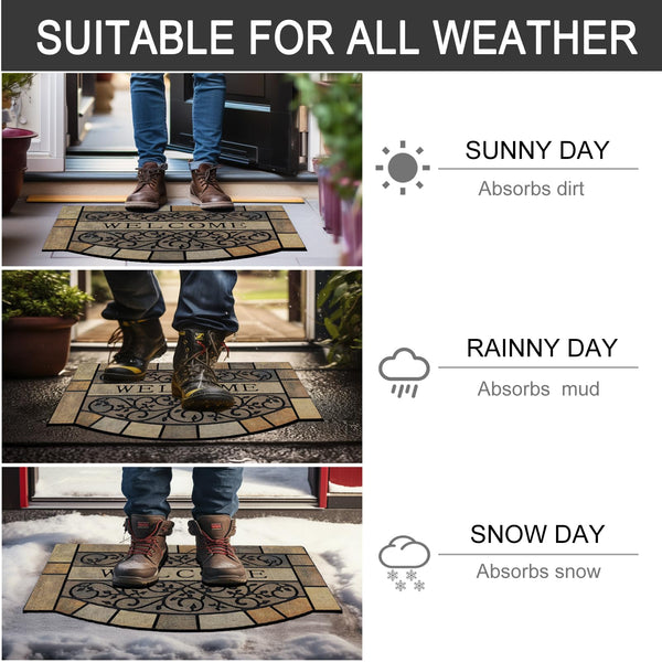 Rubber Outdoor Doormat with Non-Slip Backing