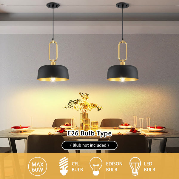 Industrial Black Pendant Light Fixture – 3 Pack