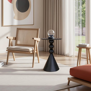 Round Metal Accent Side Table