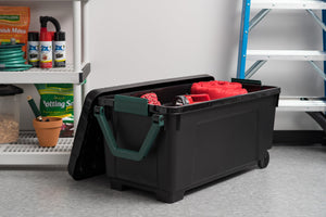 42-Gallon Heavy Duty Stackable Storage Tote with Latching Lid