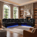 Power Reclining Leather Sectional Sofa