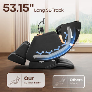 4D Full Body Massage Chair with SL Track & Zero Gravity
