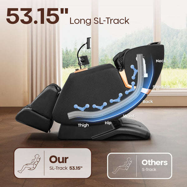 4D Full Body Massage Chair with SL Track & Zero Gravity
