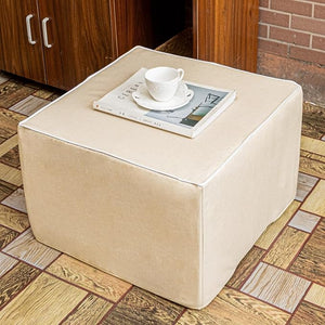 Outdoor Square Foam Ottoman Pouf Footrest 20x20x14
