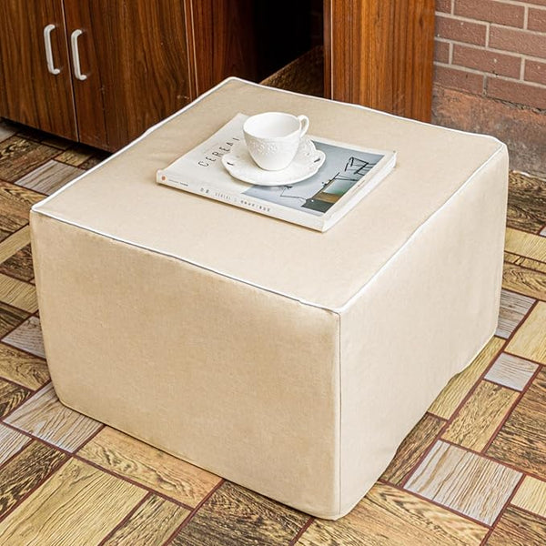 Outdoor Square Foam Ottoman Pouf Footrest 20x20x14