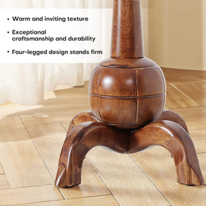 Wooden Coat Rack Freestanding with 8 Hooks