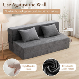 Folding Sofa Bed with Memory Foam – Convertible Sleeper Chair