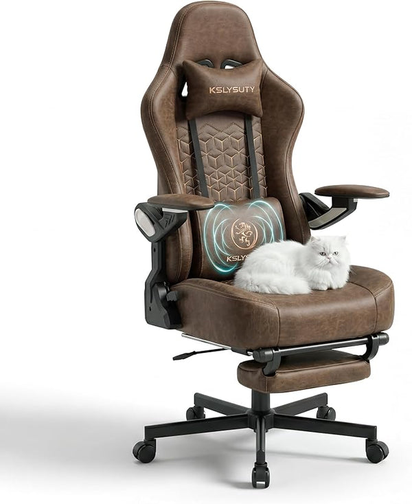 Ergonomic Gaming Chair with Footrest
