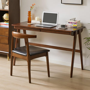 Mid-Century Modern Computer Desk with Drawers