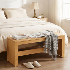 Bamboo Dining Bench – Farmhouse Entryway Bench