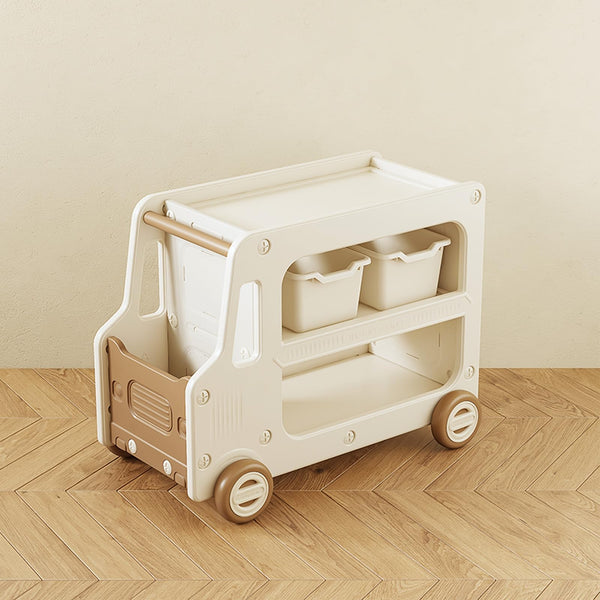 Kids Toy Storage Organizer with Bins & Bookshelf, 2-Layer Cabinet