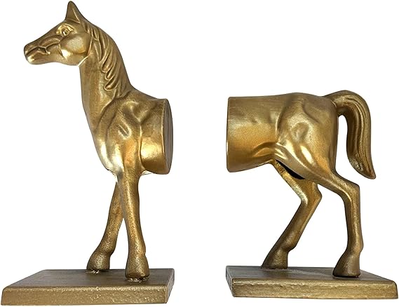 Decorative Iron Bookend Set of 2