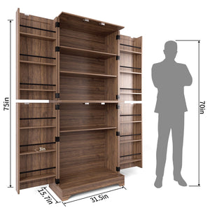 Farmhouse Kitchen Pantry Cabinet with Barn Door