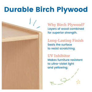 Kids Wooden Bench – Birch Plywood, Montessori-Inspired