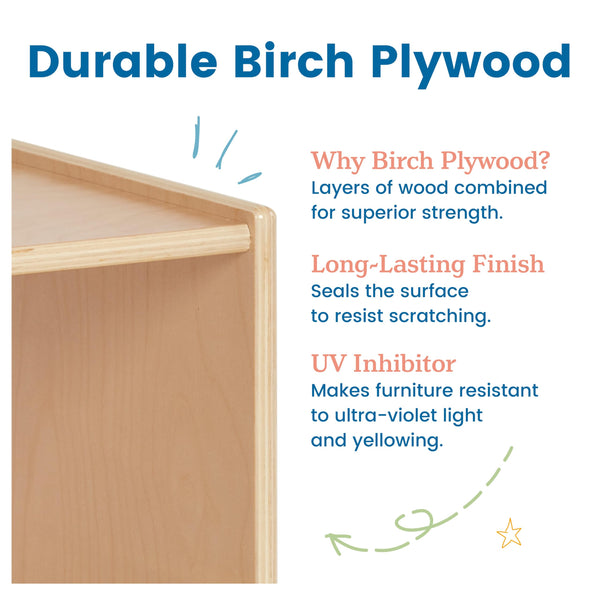 Kids Wooden Bench – Birch Plywood, Montessori-Inspired