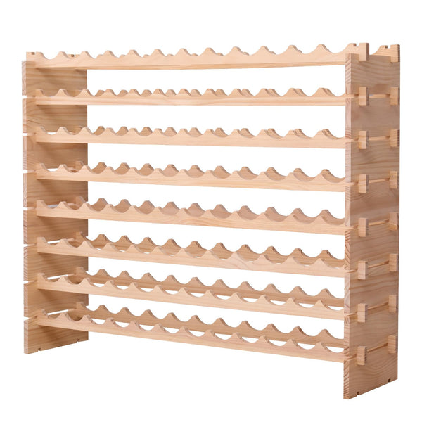Wooden 96-Bottle Modular Wine Rack