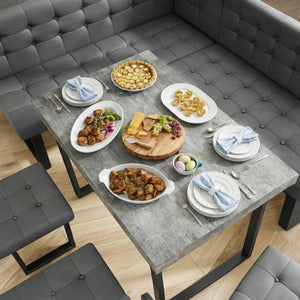 Corner Dining Table Set with Storage Bench