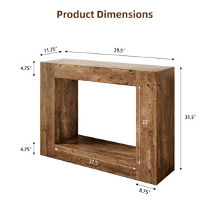Rustic Brown Solid Wood Console Table