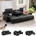 Electric Power Reclining Sectional Sofa with USB Charging