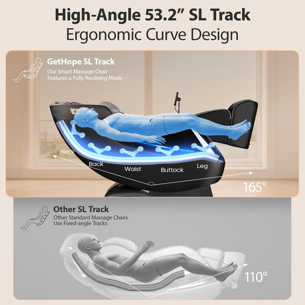4D Full Body Massage Chair with SL-Track & Zero Gravity