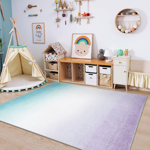 Purple Gradient Area Rug – Non-Slip Washable Indoor Rug