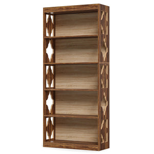 5-Tier Vintage Bookshelf 69.9" Freestanding Bookcase