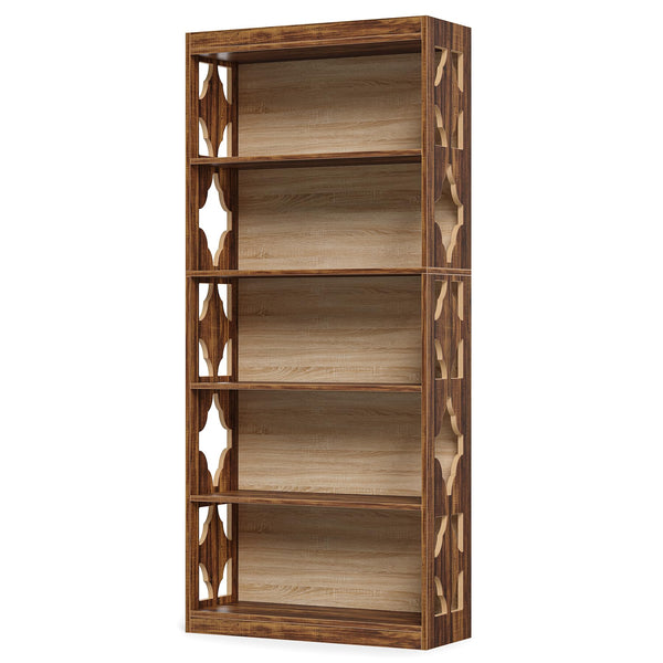 5-Tier Vintage Bookshelf 69.9" Freestanding Bookcase