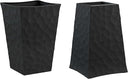 Set of 2 Tall Resin Tapered Planters 22-Inch